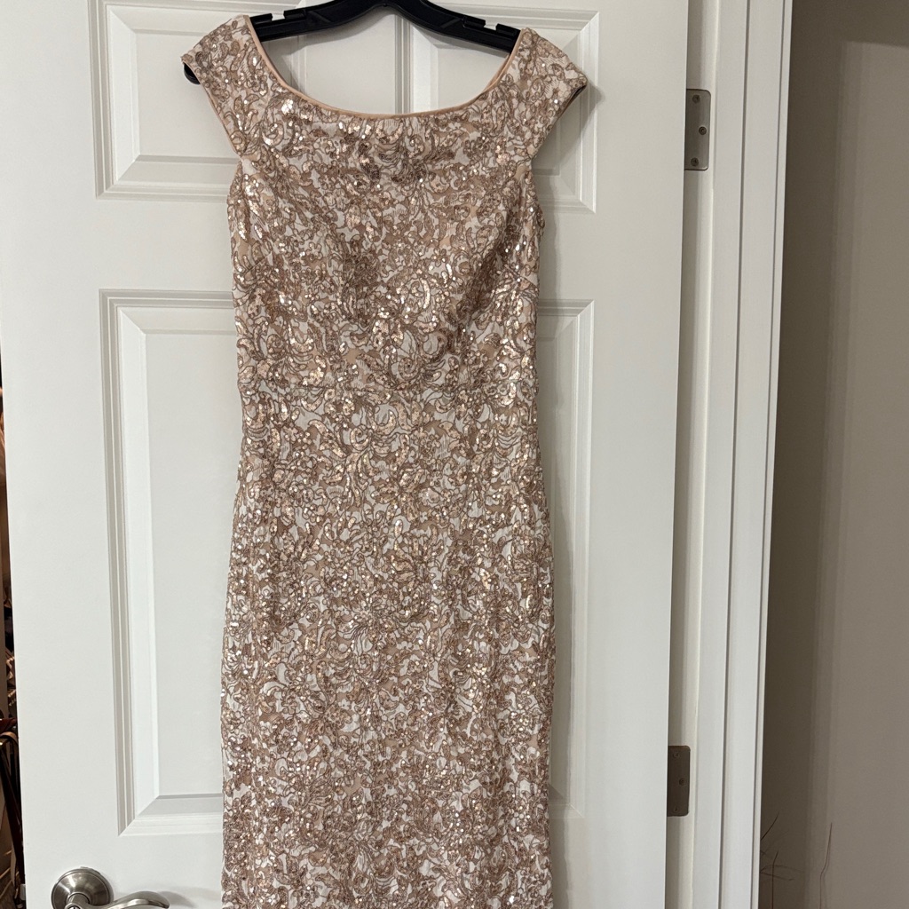 Vince Camuto Blush Floral Lace Midi Dress